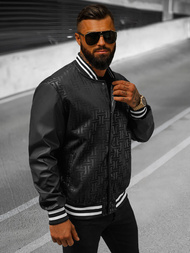 Férfi átmeneti bomber dzseki fekete OZONEE O/3A172Z