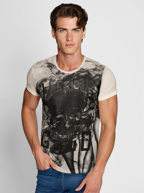 Férfi Póló Bézs OZONEE O/T126/155Z