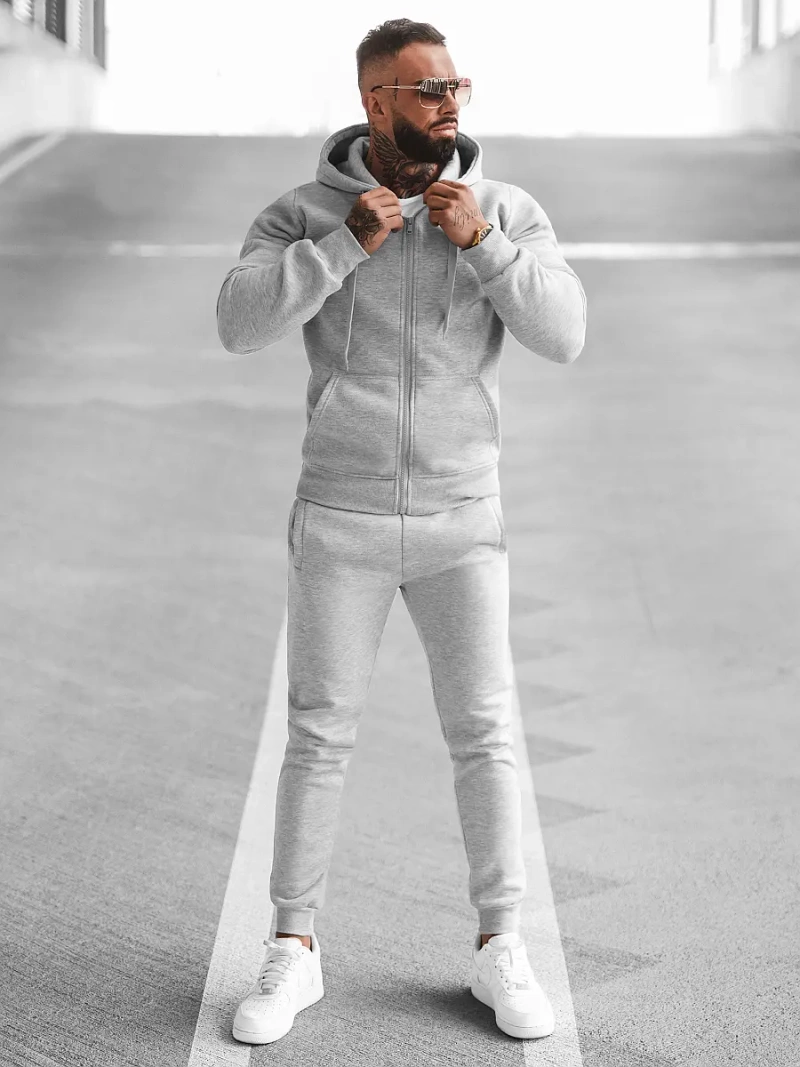 Férfi melegítő együttes szürke OZONEE JS/68C10386/2Z