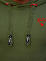 Férfi Kapucnis Pulóver Zöld OZONEE O/H1060