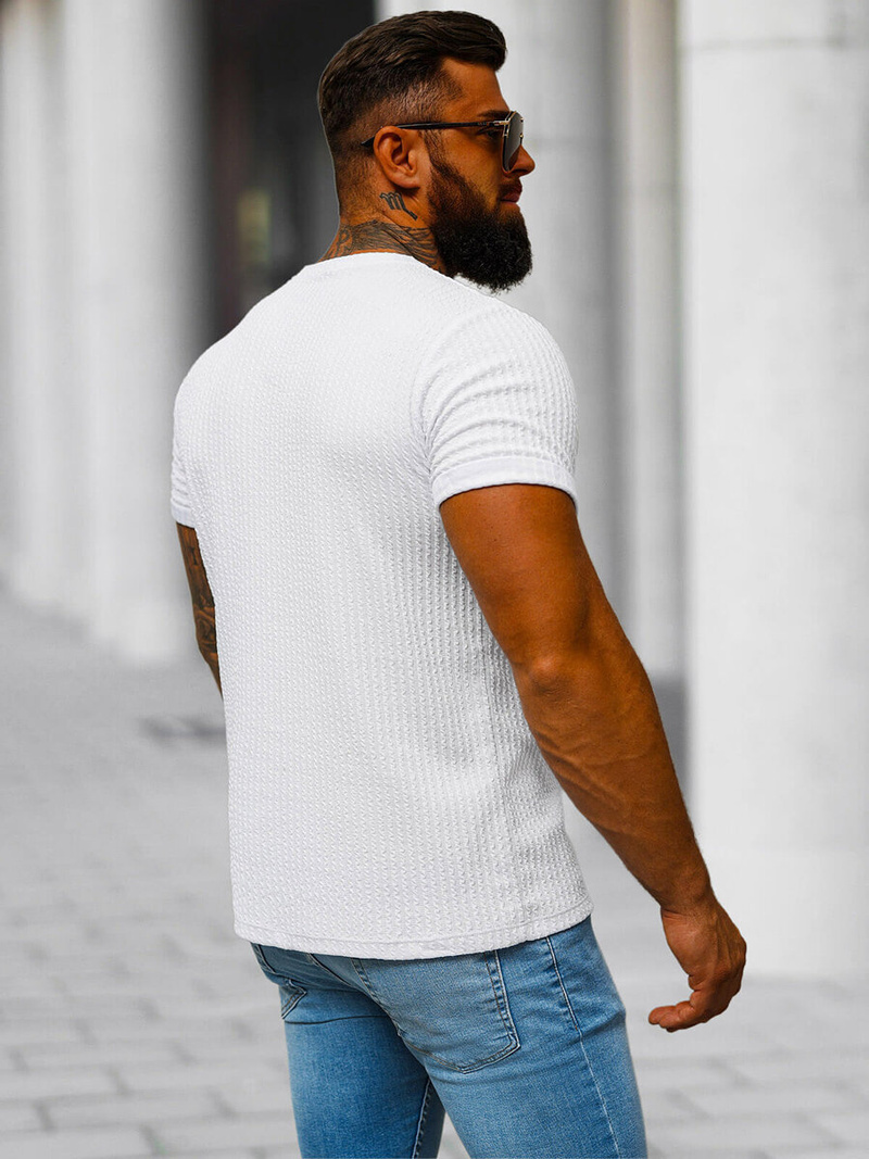 Férfi Póló Fehér OZONEE O/7766T