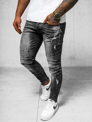 Férfi farmer nadrág Fekete OZONEE NB/MP007NZ