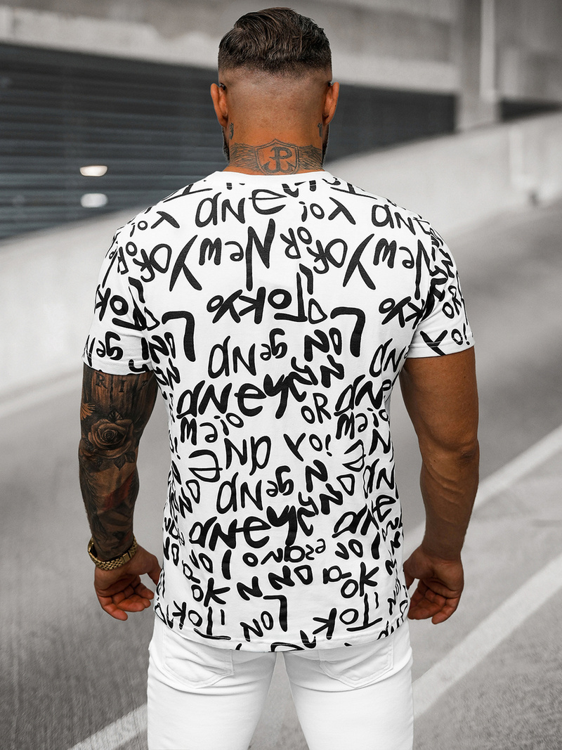 Férfi Póló Fehér OZONEE O/T1268/1