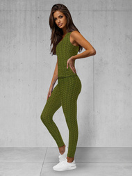 Kétrészes női tréning szett khaki OZONEE JS/YW88037/7Z