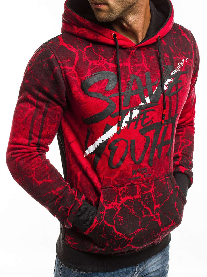 Férfi blúz Piros OZONEE JS/DD267Z