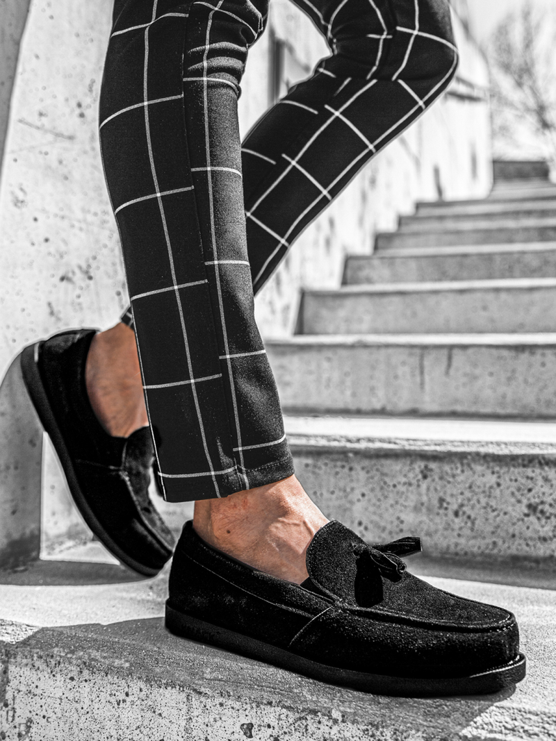 Férfi slip on cipők Fekete O/KN07