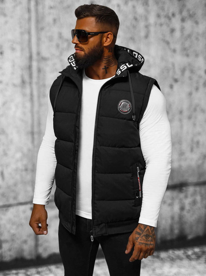 Férfi Mellény Fekete OZONEE JS/84M3028/392