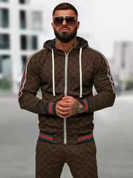 Férfi melegítő együttes sötét-bézs OZONEE O/FF5111AB