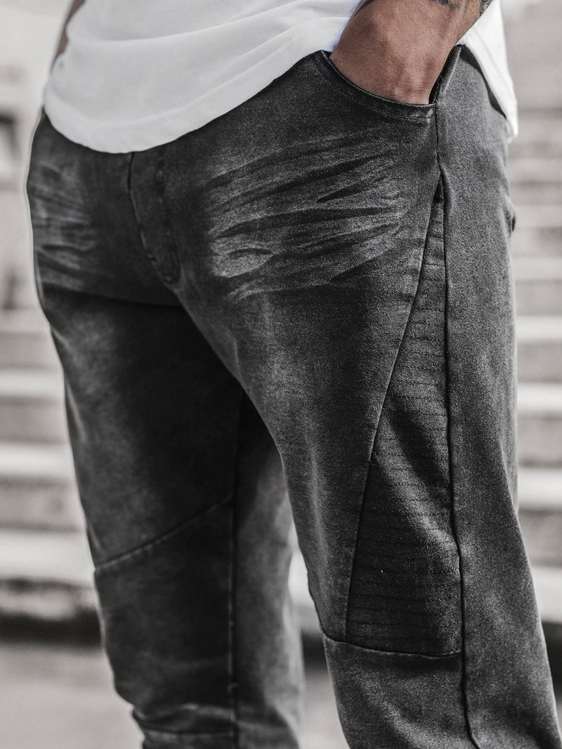 Férfi farmer jogger nadrág Fekete OZONEE JS/KK1098