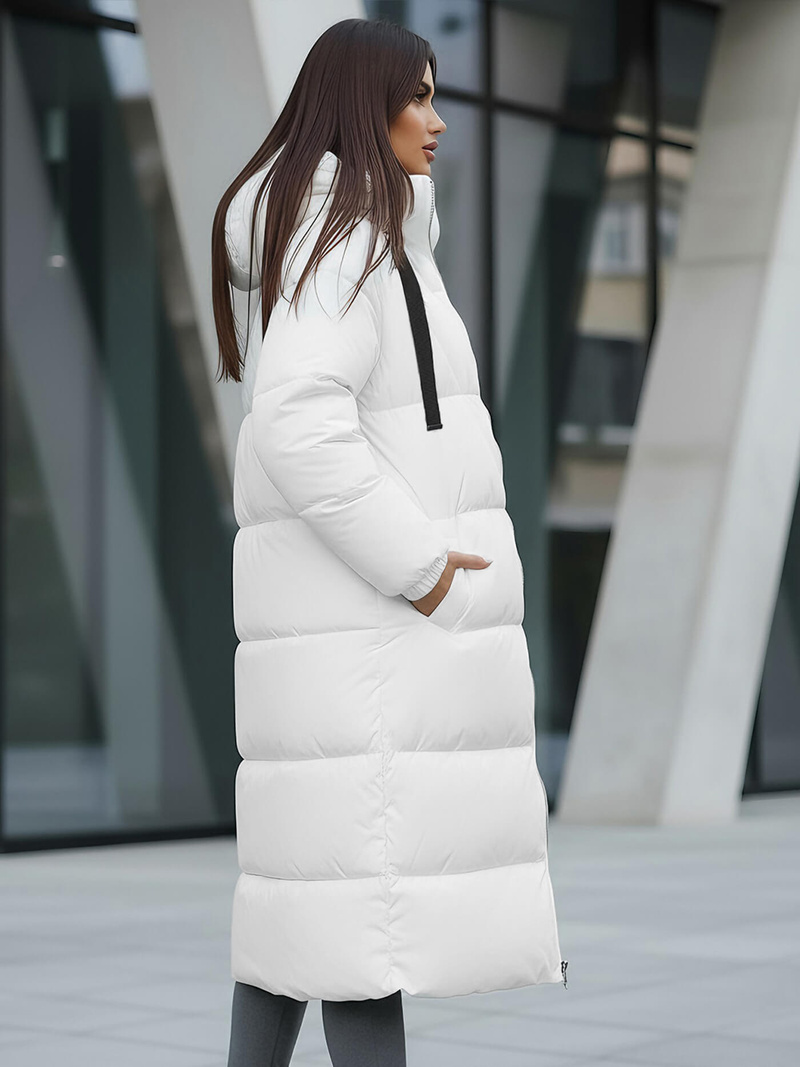 Női téli kabát fehér OZONEE JS/5M3163/281Z