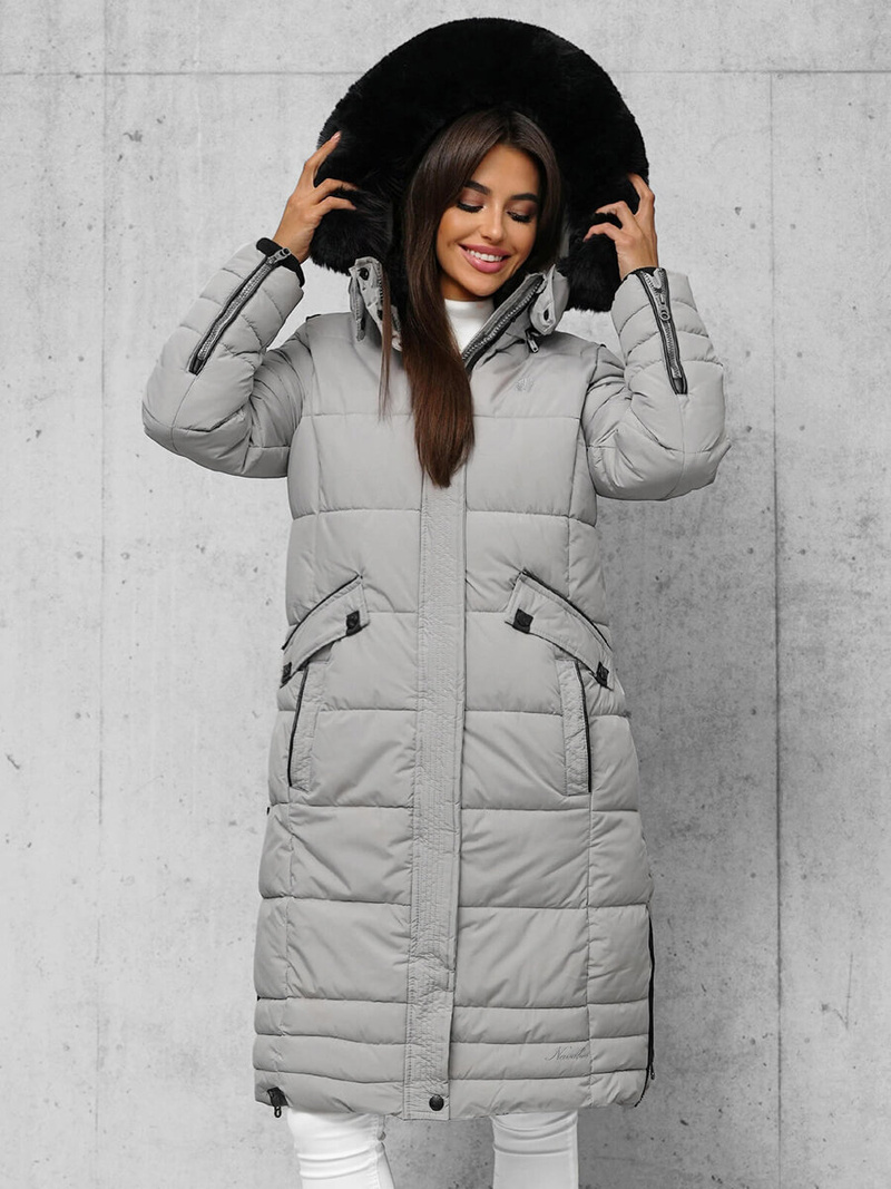 Női téli kabát szürke OZONEE O/W377