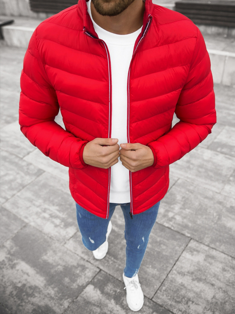 Férfi átmeneti kabát piros OZONEE JB/JP1100Z