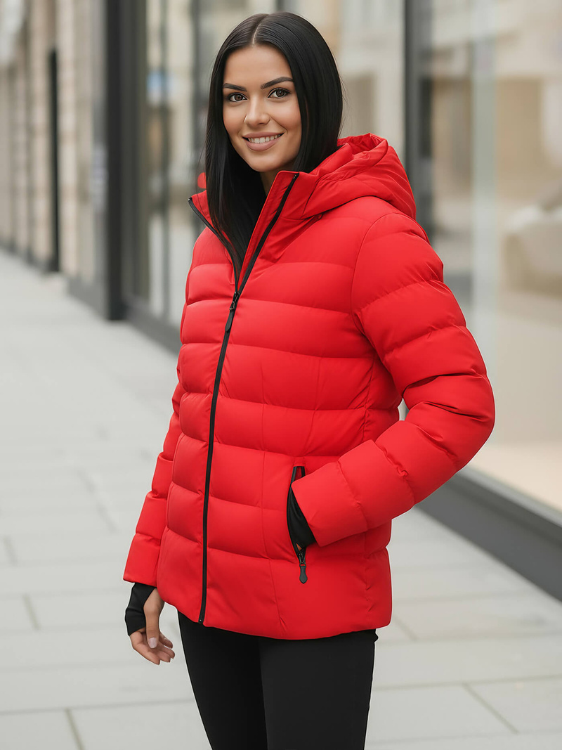 Női téli kabát Piros OZONEE JS/M769/270