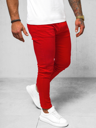 Férfi Farmer Nadrág Piros OZONEE O/E7887R