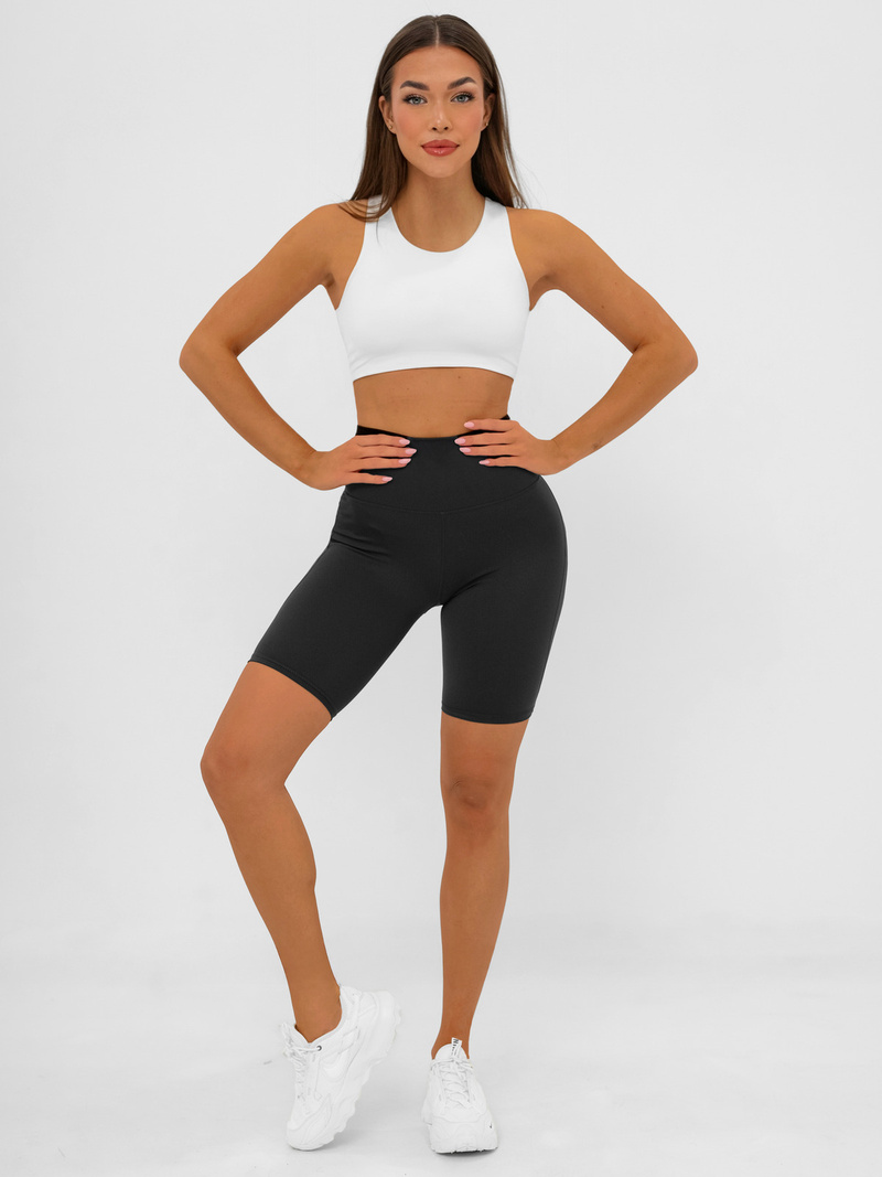 Rövid női leggings fekete OZONEE JS/17K583/3