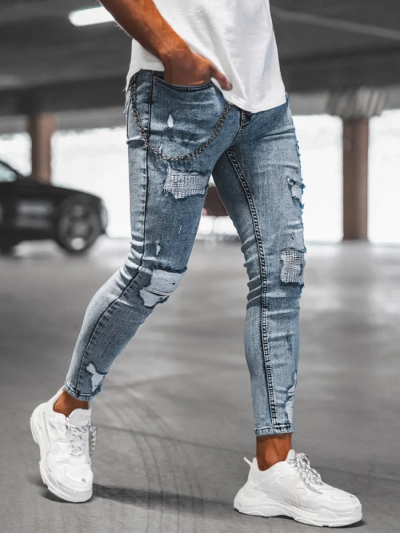 Férfi Farmer Nadrág Világos-Kék OZONEE DP/214