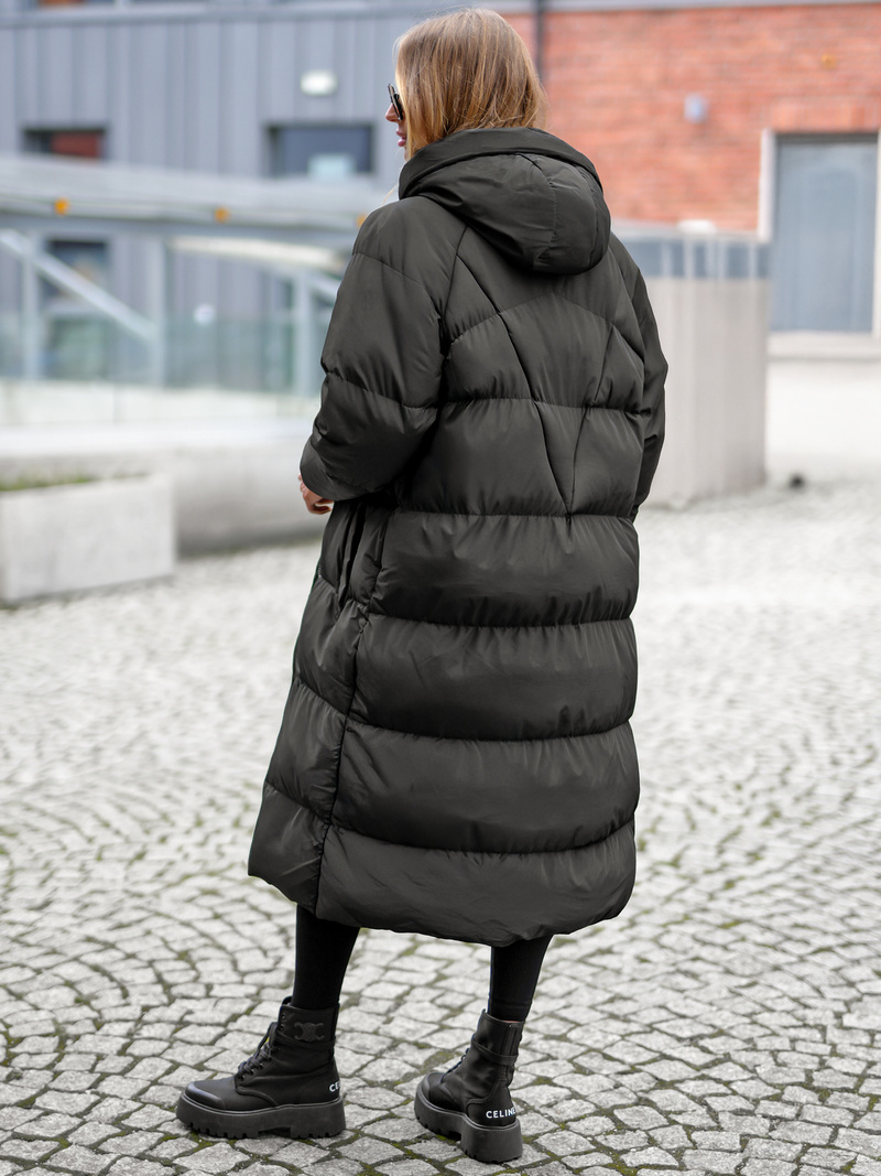 Női téli kabát fekete OZONEE JS/5M3163/392Z