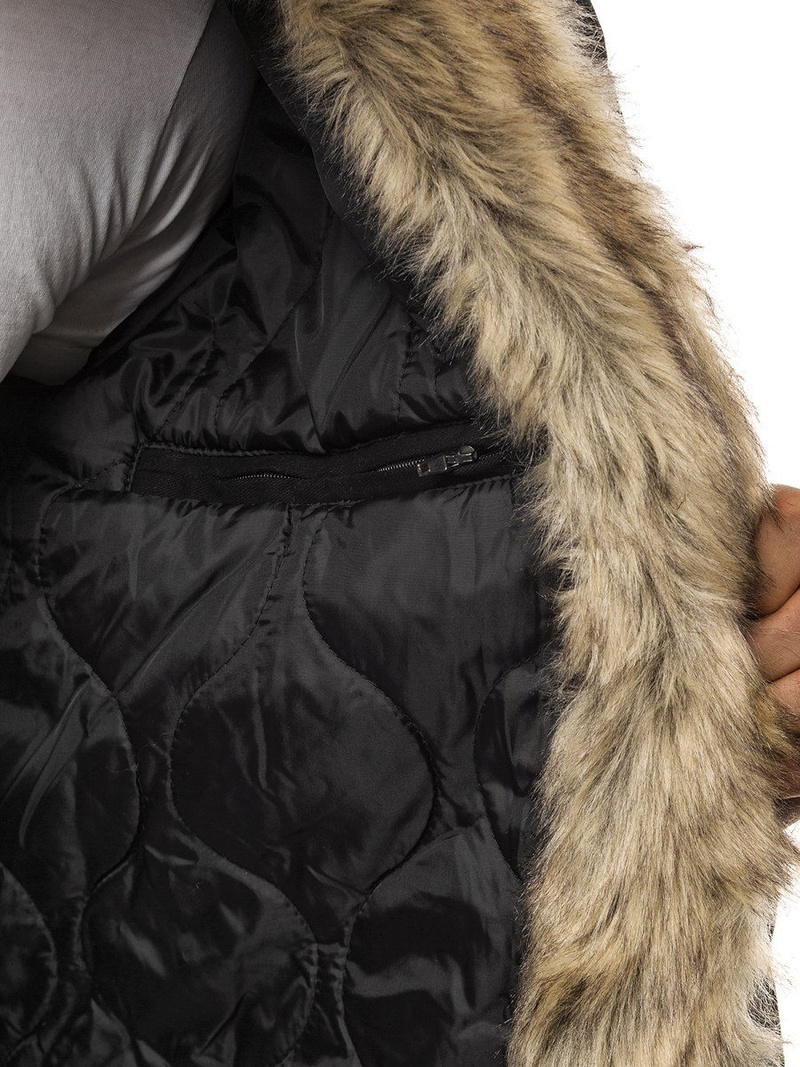 Férfi téli parka kabát fekete OZONEE O/5578Z