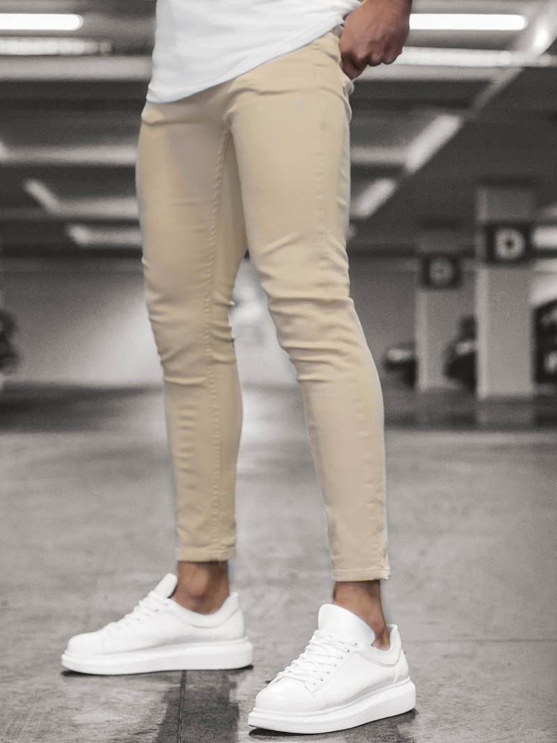 Férfi farmer nadrág Bézs/A OZONEE DP/583