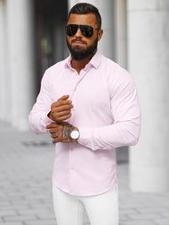 Férfi Ing Világos-Rózsaszín OZONEE O/V110