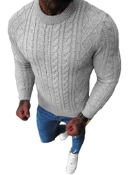 Férfi Pulóver Szürke OZONEE NB/MM6010/2