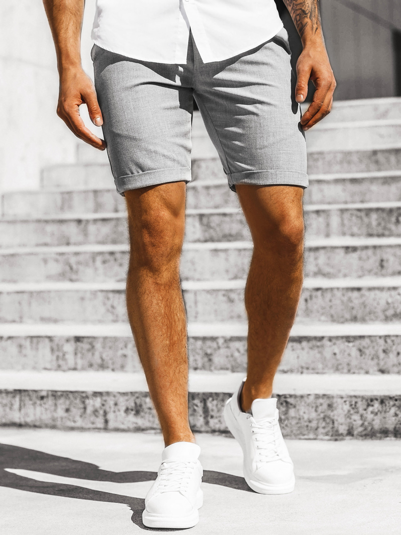 Férfi chino rövidnadrág Szürke OZONEE DJ/1008