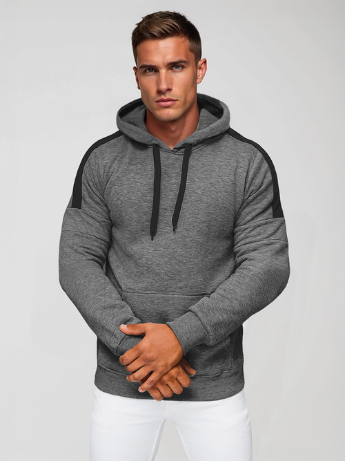Férfi kapucnis felső grafit OZONEE JS/8B1318/5Z