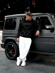 Férfi kapucnis felső fekete OZONEE JS/8B1968/3