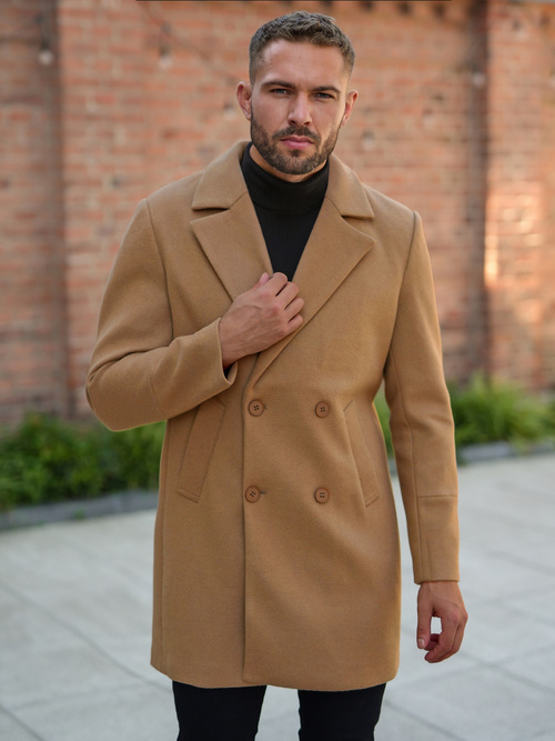 Férfi szövetkabát camel OZONEE JS/11Z8269