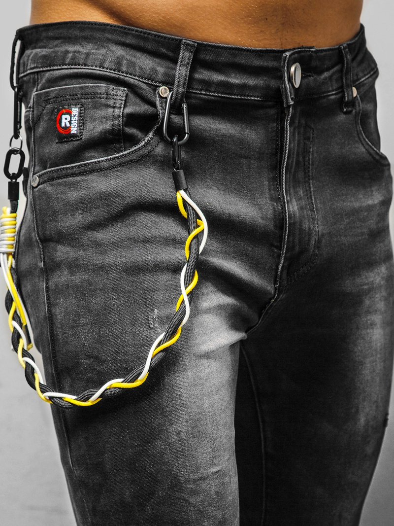 Férfi farmer nadrág Fekete OZONEE DR/TF098Z