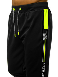 Férfi melegítő nadrág Fekete-zöld OZONEE JS/AM120