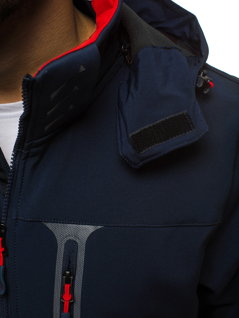 Férfi softshell kabát gránát-piros OZONEE GE/12262