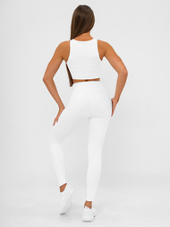 Női leggings fehér OZONEE JS/17K585/1