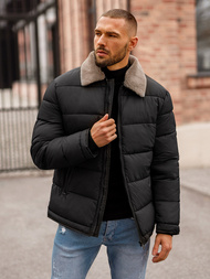 Férfi kabát fekete OZONEE JS/31M5010Z