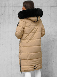 Női téli kabát bézs OZONEE O/W377