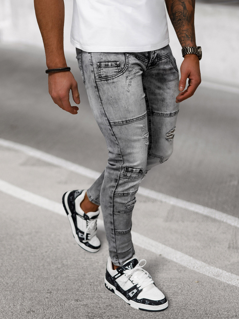 Férfi farmer nadrág grafit OZONEE NB/MP0163N