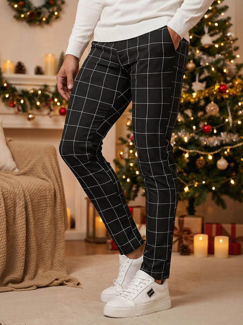 Férfi chino nadrág Fekete OZONEE DJ/5505Z