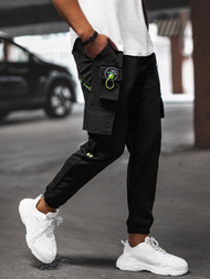 Férfi nadrág chino jogger fekete OZONEE O/CP149Z