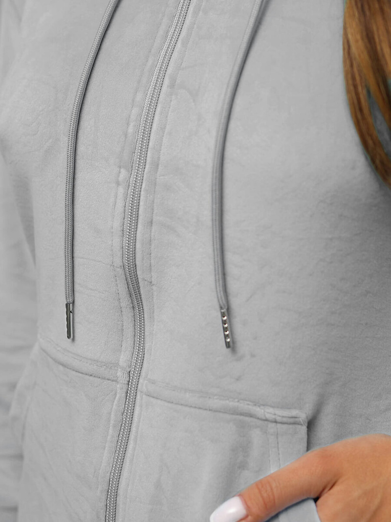 Női Melegítő Szett Velúr Szürke OZONEE JS/8C1176/2Z