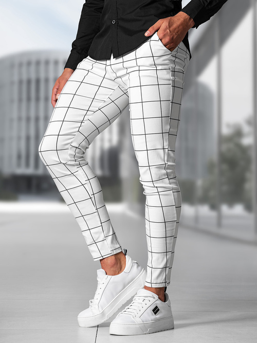 Férfi Chino Nadrág Fehér OZONEE O/P4009Z