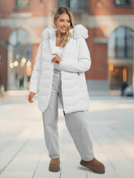 Női téli kabát fehér OZONEE JS/16M9121/281Z
