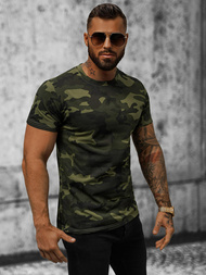 Férfi Póló Zöld-Terepmintás OZONEE JS/8T233/29