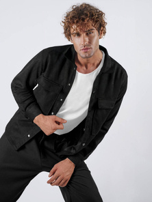 Férfi Ing Fekete OZONEE O/GOM23039