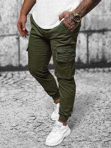 Férfi nadrág chino jogger zöld OZONEE NB/MP0201MV