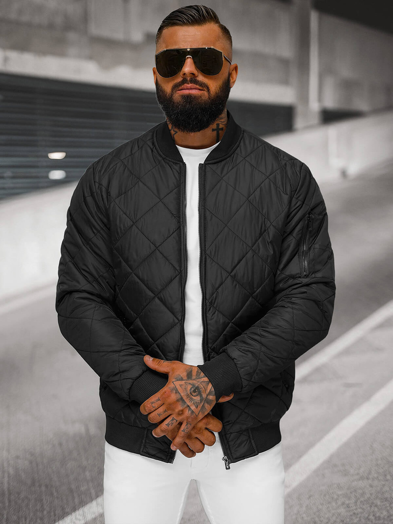 Férfi kabát fekete OZONEE JS/MY01Z