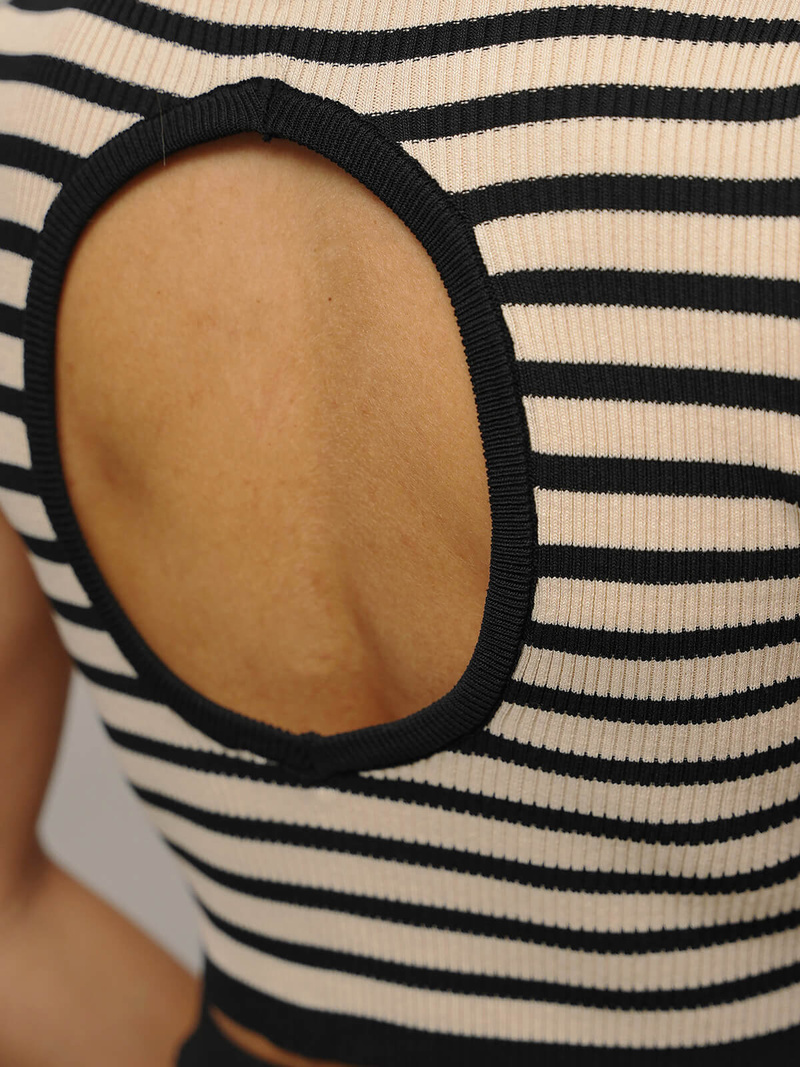 Női szett fekete/bézs - felső és szoknya OZONEE O/JK262