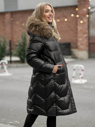 Női téli kabát fekete OZONEE O/5M3229/392Z