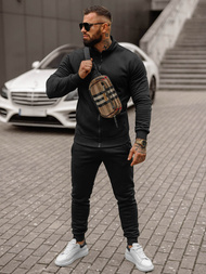 Férfi melegítő együttes fekete OZONEE JS/68C10385/3Z