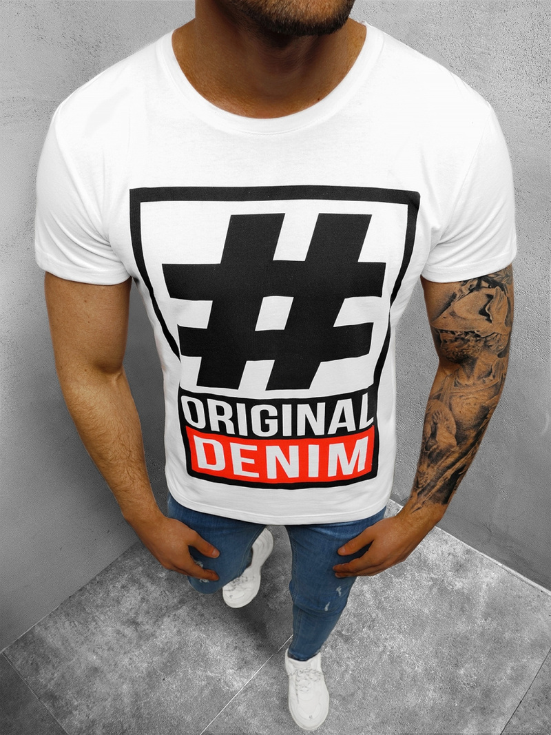 Férfi Póló Fehér OZONEE O/1295