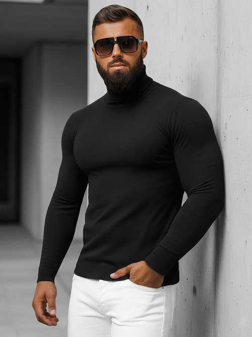 Férfi Pulóver Fekete OZONEE NB/MMB600/4Z